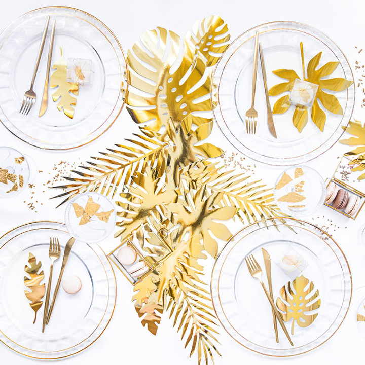 Feuilles tropicales - 21 pièces - Doré | Le Géant de la Fête