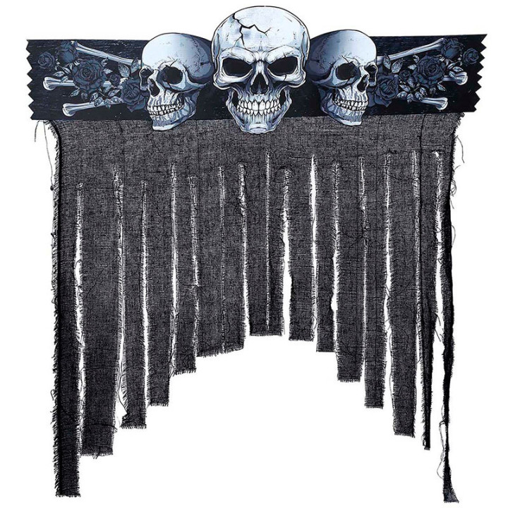 Rideau de porte - Têtes de mort - 90 cm | Le Géant de la Fête