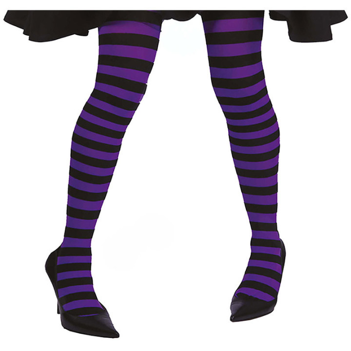 Collants à rayures - Violet et noir | Le Géant de la Fête