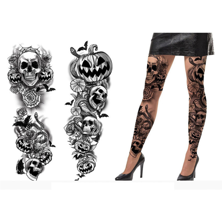 Collants à tatouages d'Halloween | Le Géant de la Fête