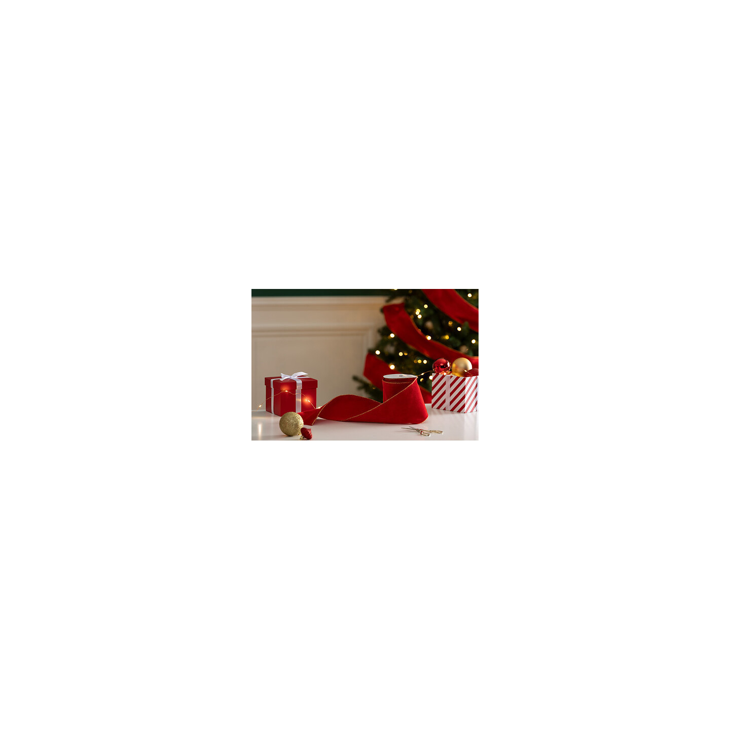 Rouleau Ruban Velours Bordeaux 1.5cm X 22m - Pour Cadeaux, Noël, Mariage, Déco