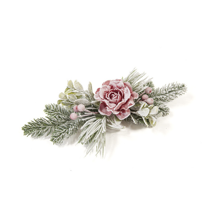 Centre de table rose et feuillage givré | Le Géant de la Fête