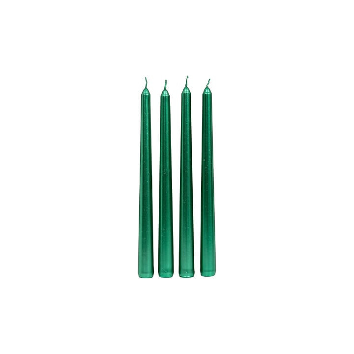 Bougies flambeaux - lot de 4 - Vert sapin | Le Géant de la Fête