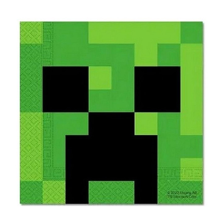 Serviettes - Minecraft - lot de 20 | Le Géant de la Fête