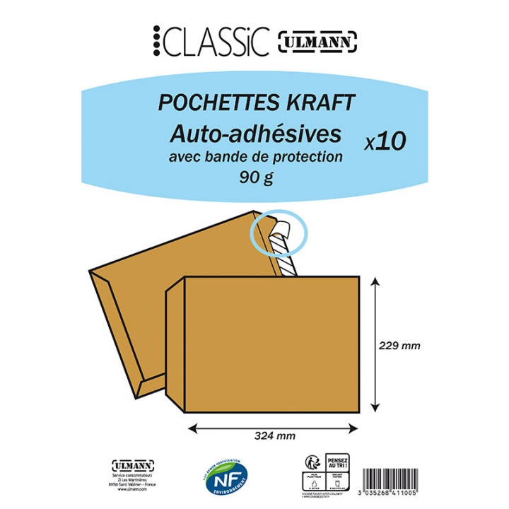 Enveloppes kraft - 22.9 x 32.4 cm - lot de 10 | Le Géant de la Fête