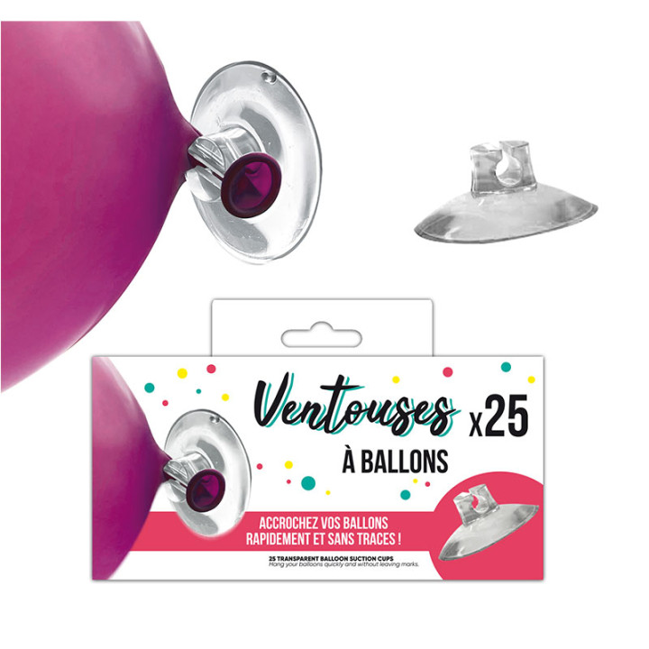 Ventouses à ballons - lot de 25 | Le Géant de la Fête