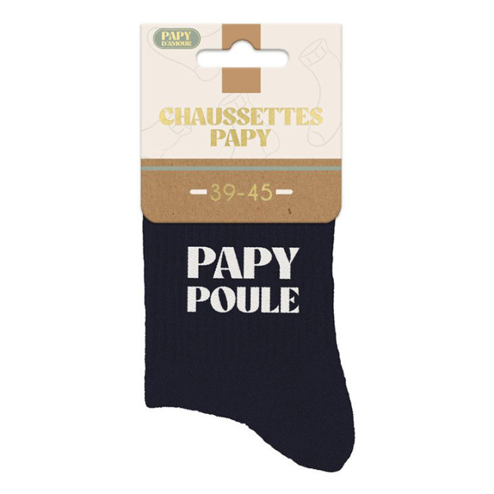 Chaussettes "Papy poule" - Noir | Le Géant de la Fête