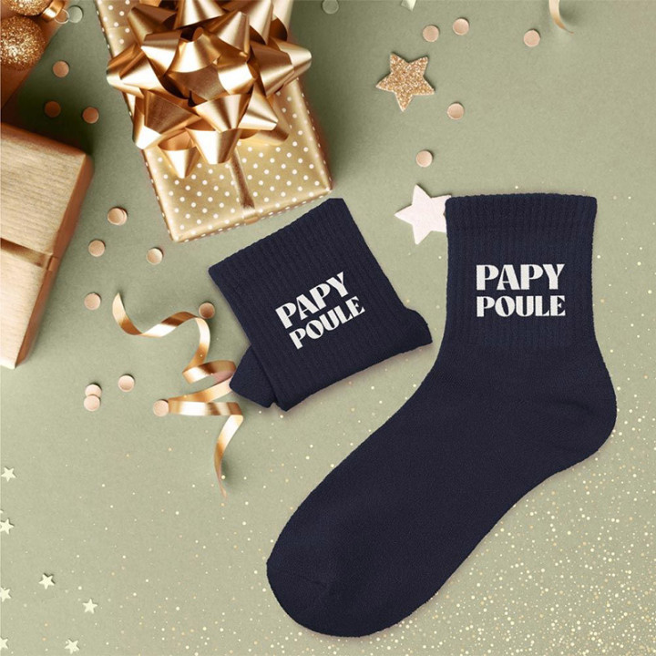 Chaussettes "Papy poule" - Noir | Le Géant de la Fête