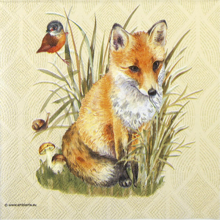 Serviettes décorées - Renard - lot de 20 | Le Géant de la Fête