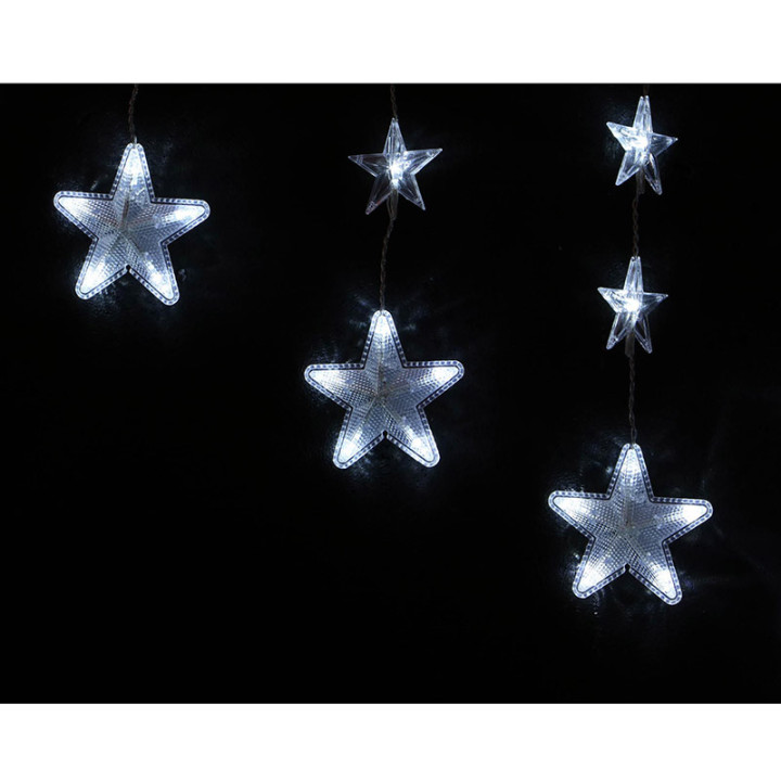 Rideau d'étoiles lumineuses - 2.30 m - Blanc froid | Le Géant de la Fête