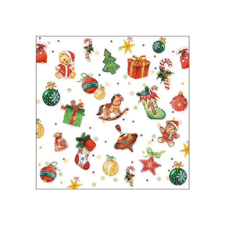 Serviettes décorées - Ornements de Noël - lot de 20 | Le Géant de la Fête