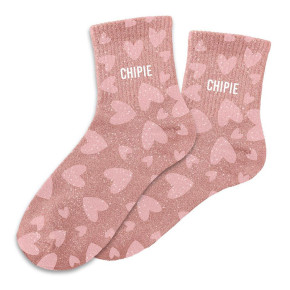 Chaussettes à paillettes "Chipie" - Coeurs | Le Géant de la Fête