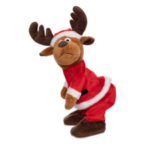 Renne Père Noël animé et musical - 32 cm | Le Géant de la Fête