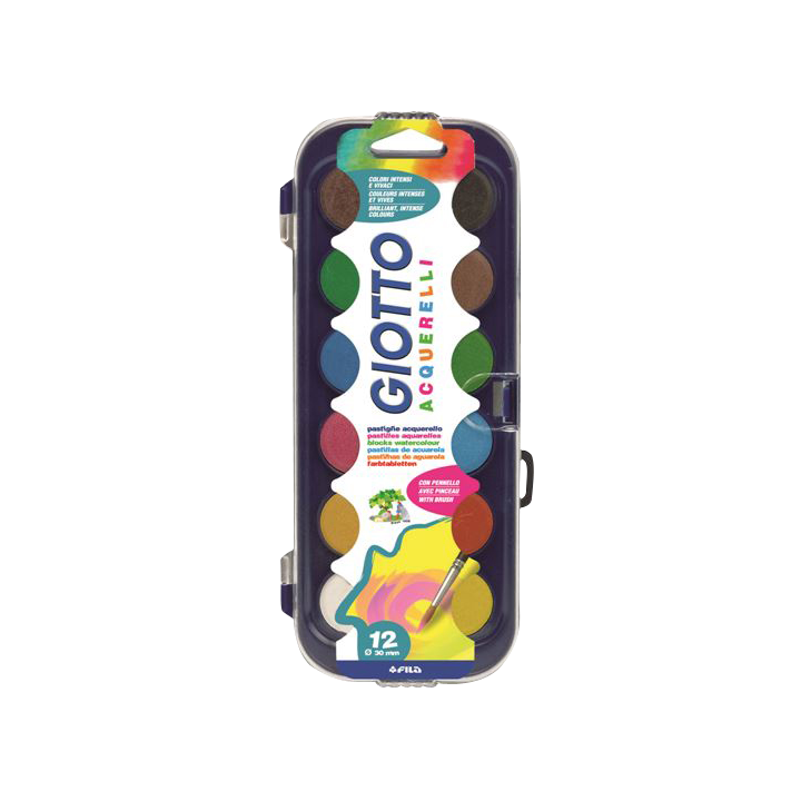 Pastilles de gouache Giotto - boîte de 12 | Le Géant de la Fête