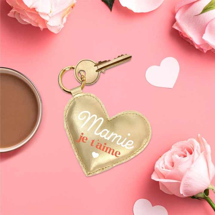 Porte-clés "Mamie je t'aime" - Coeur | Le Géant de la Fête