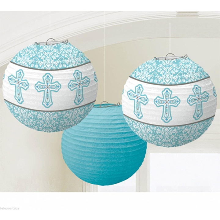 Lampions "Communion" 24 cm (lot de 3) | Le Géant de la Fête