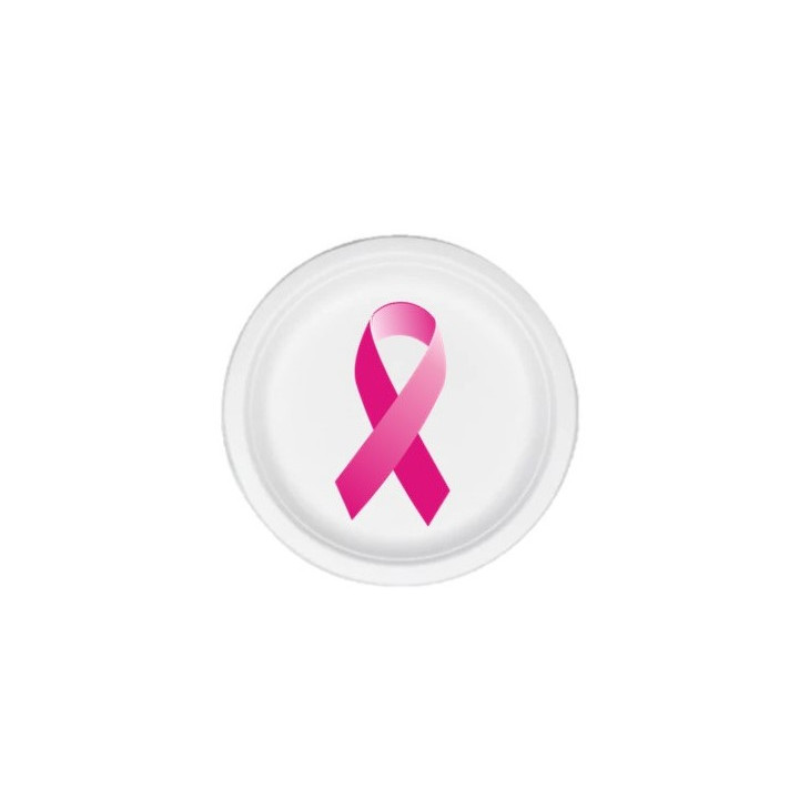 Assiettes - Octobre Rose - lot de 8 | Le Géant de la Fête