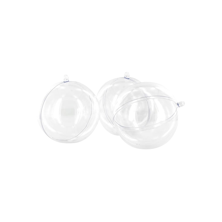 Boule transparente en plastique - 5 cm - lot de 5 | Le Géant de la Fête