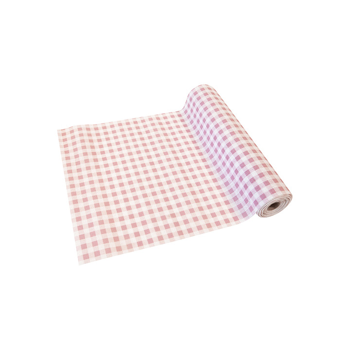 Chemin de table - Vichy - 28 cm x 5 m - Ciel ou Rose | Le Géant de la Fête