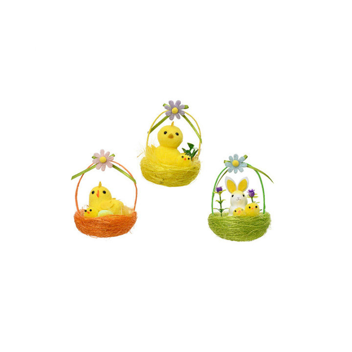 Nid de Pâques et personnage - 10 cm | Le Géant de la Fête
