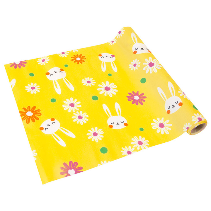 Chemin de table - Lapins et fleurs - 3 m | Le Géant de la Fête
