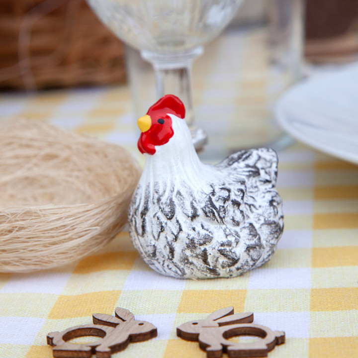 Poule en résine - Blanc | Le Géant de la Fête