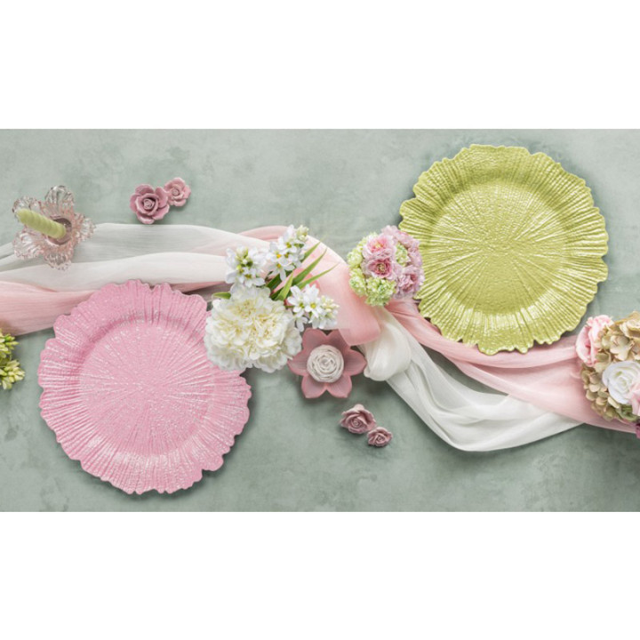 Plat de présentation - Flora - Rose | Le Géant de la Fête