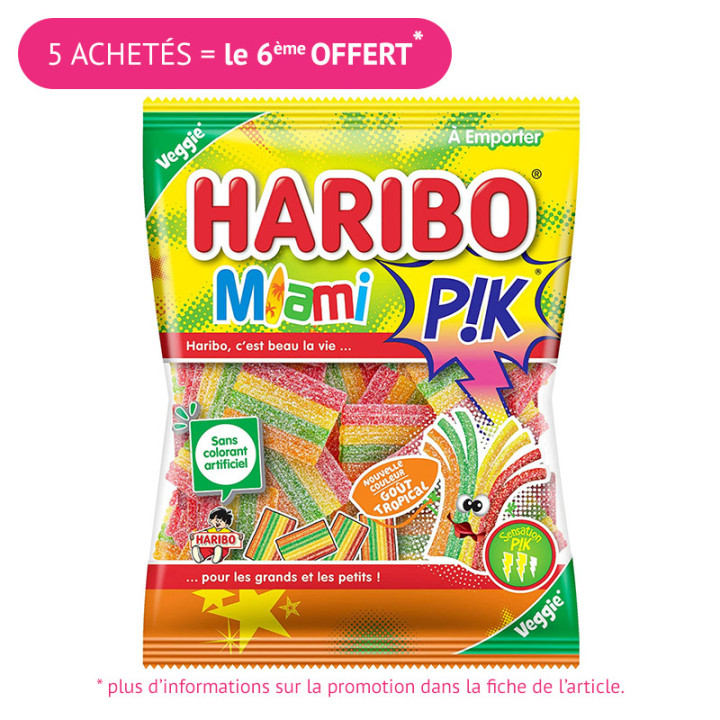 Bonbons Miami Pik - 120 g - Haribo | Le Géant de la Fête