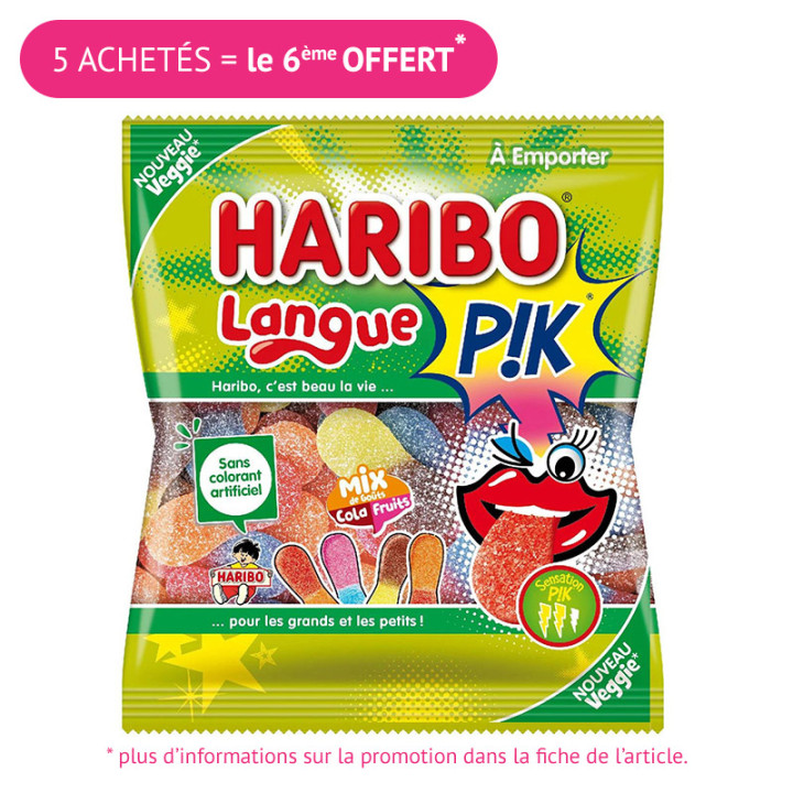 Bonbons Langue Pik - 100 g - Haribo | Le Géant de la Fête