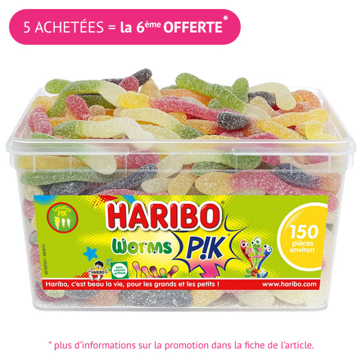 Bonbons - Worms Pik - 150 pièces - Haribo | Le Géant de la Fête