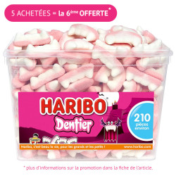 Bonbons - Dentier - 210 pièces - Haribo
