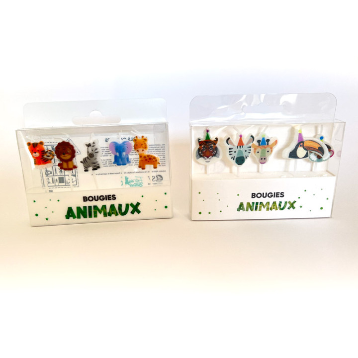 Bougies - Animaux de la jungle baby - lot de 5 | Le Géant de la Fête