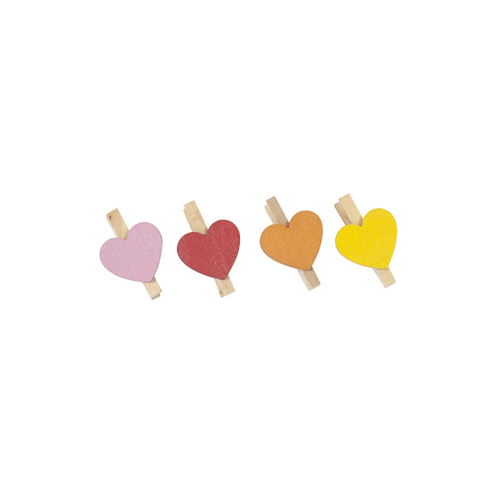 Pinces - Coeurs acidulés - lot de 12 | Le Géant de la Fête