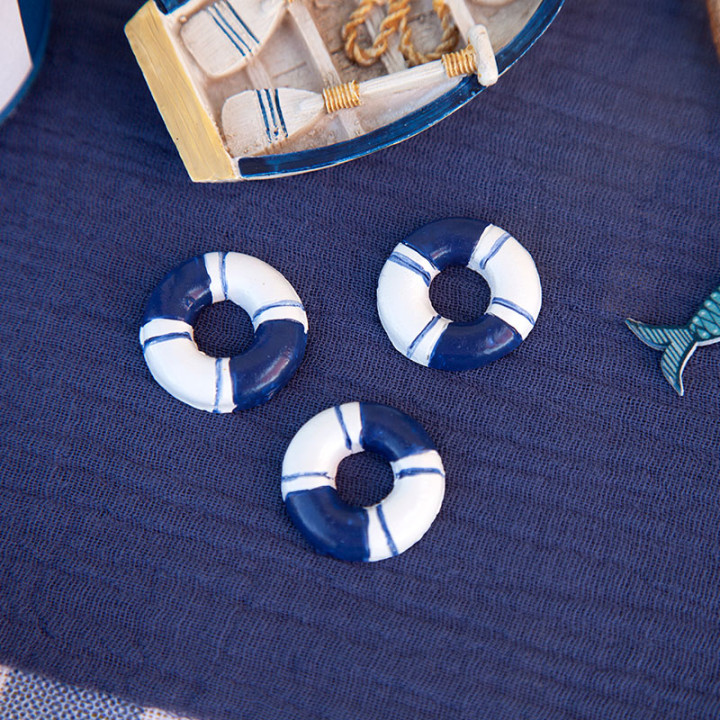 Confettis de table - Bouées - lot de 6 - Marine | Le Géant de la Fête