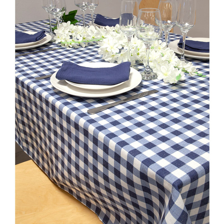 Nappe - Vichy - 1.40 x 2.40 m - Marine | Le Géant de la Fête
