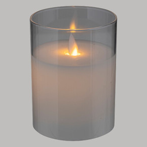 Bougie LED en verre - Sena - 10 cm | Le Géant de la Fête