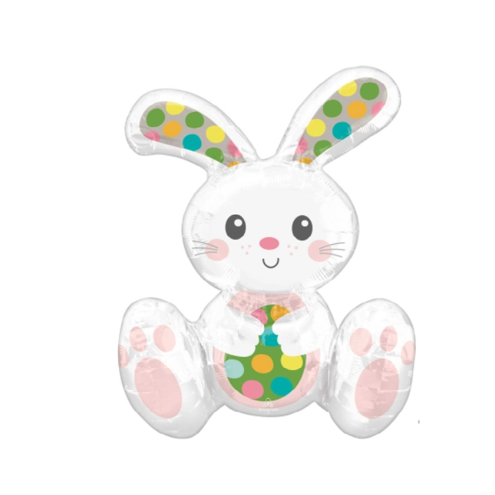 Ballon métallique en forme de lapin de Pâques | Le Géant de la Fête