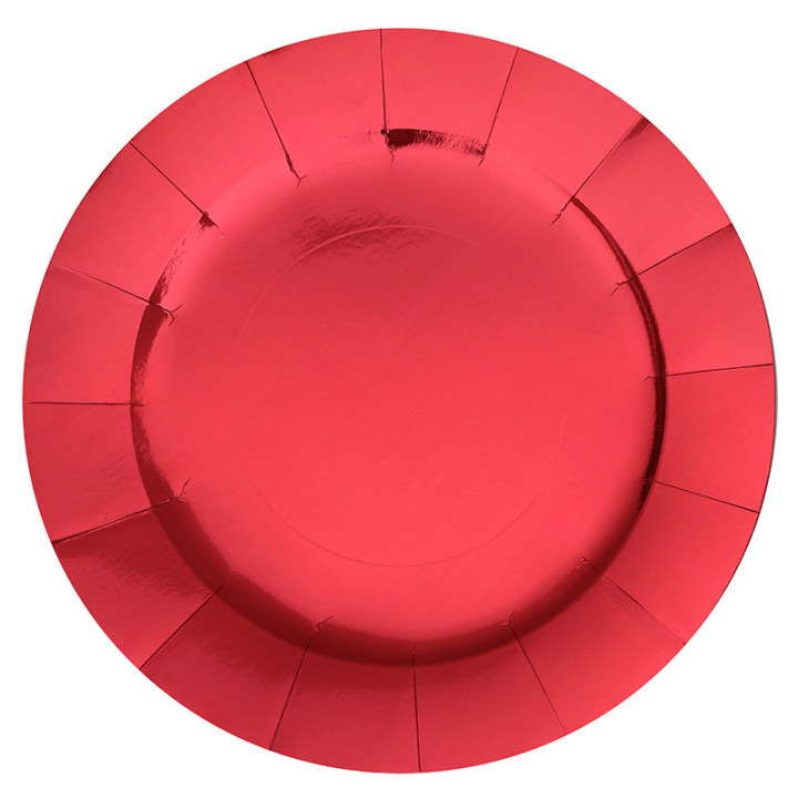 Sous-assiettes en carton - lot de 10 - Rouge | Le Géant de la Fête