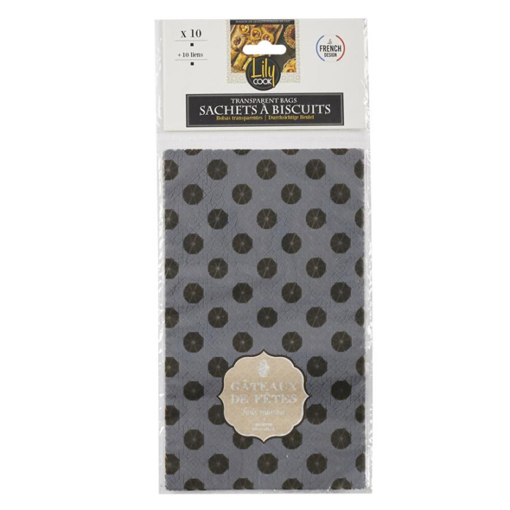 Sachets décorés avec liens - lot de 10 | Le Géant de la Fête