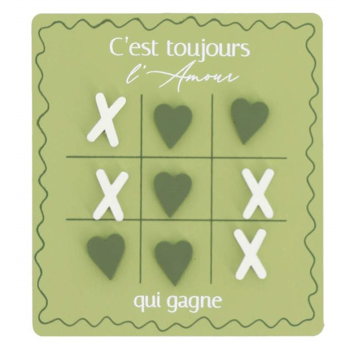 Jeu du morpion "L'amour gagne toujours" | Le Géant de la Fête