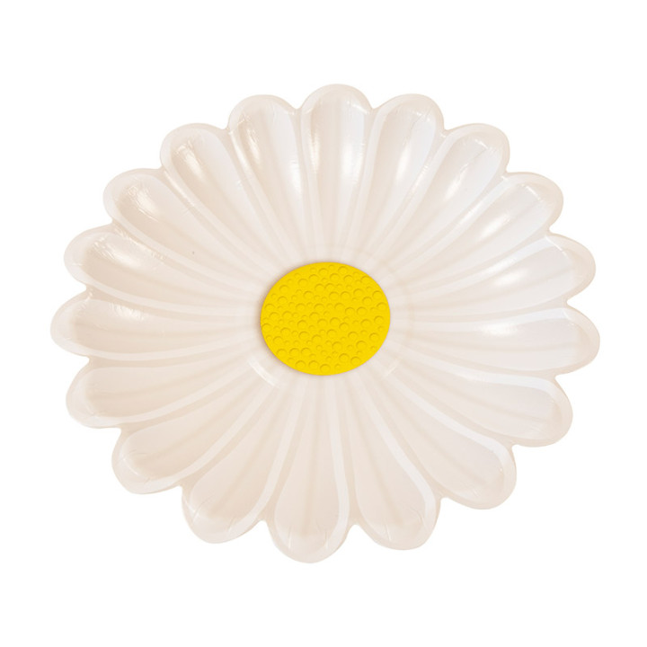 Assiettes à dessert - Marguerites - lot de 6 | Le Géant de la Fête