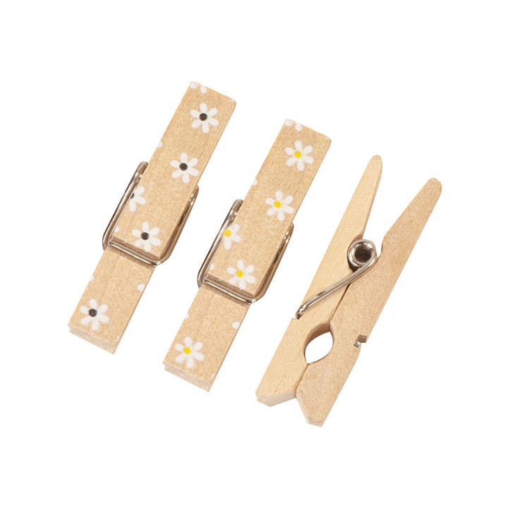 Pinces - Dessins de pâquerettes - lot de 10 | Le Géant de la Fête