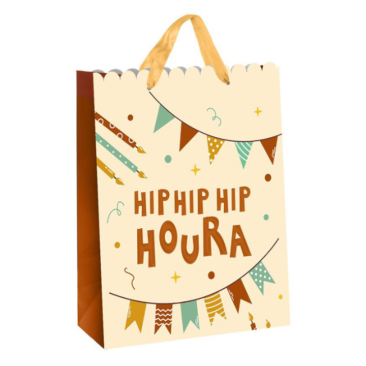 Sac cadeau "Hip Hip Hip Houra" - Petit | Le Géant de la Fête