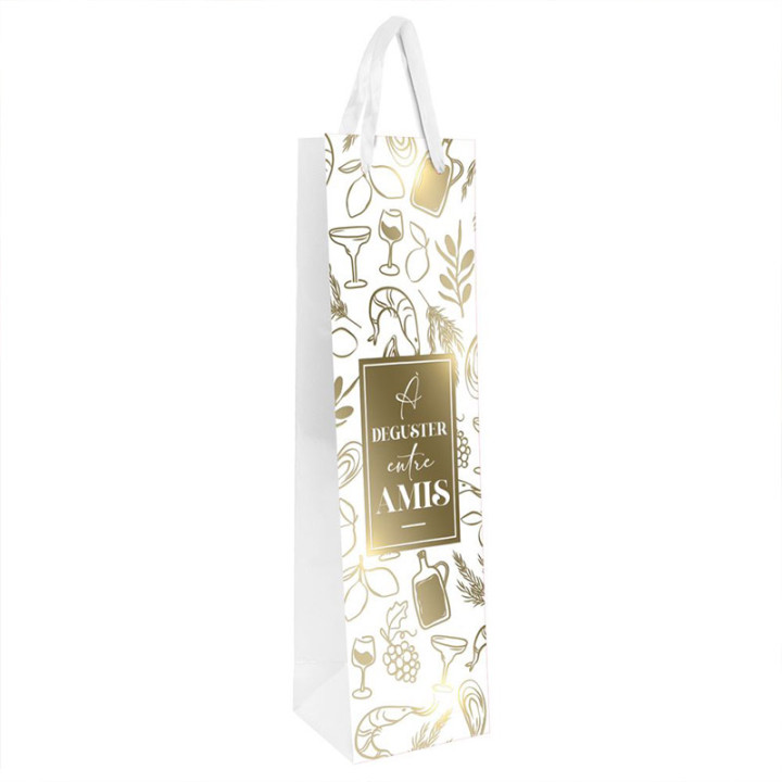 Sac "A déguster" pour bouteille - Blanc | Le Géant de la Fête