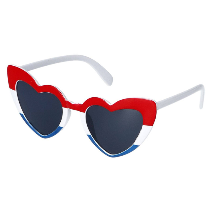 Paire de lunettes en coeur - Tricolore | Le Géant de la Fête