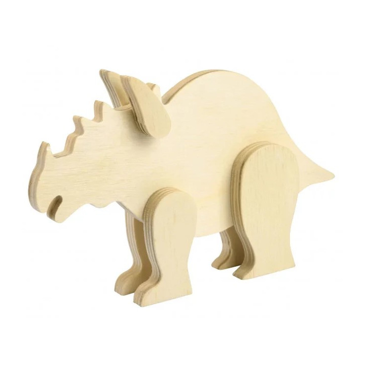 Tricératops en bois - 16 cm | Le Géant de la Fête