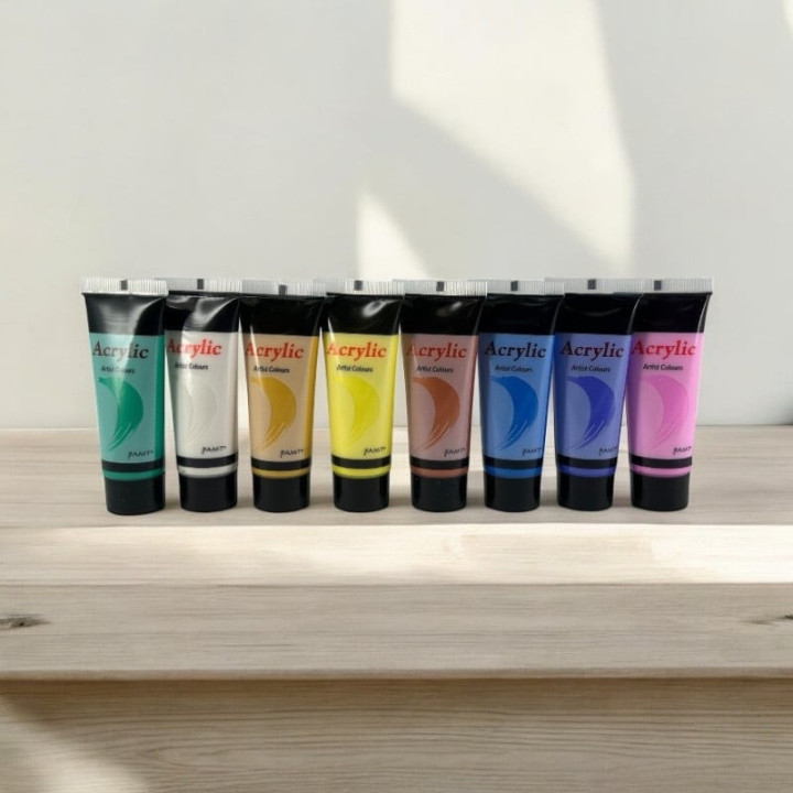 Set d'initiation à l'acrylique - AMT - 8 tubes - Métallisé | Le Géant de la Fête