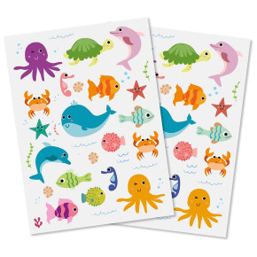 Gommettes - Animaux marins - 62 pièces | Le Géant de la Fête