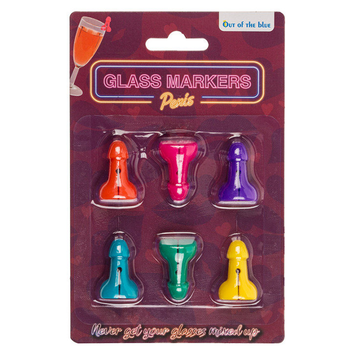 Marqueurs de verre - Zizi - lot de 6 | Le Géant de la Fête