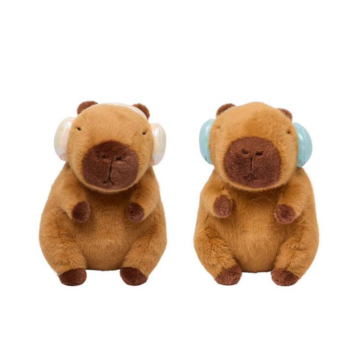 Peluche - Capybara casque - 20 cm | Le Géant de la Fête